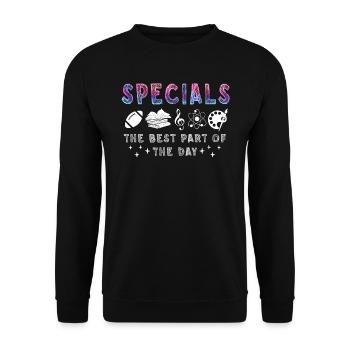 Spéciaux La meilleure partie de la journée - Sweat-shirt Unisexe - noir - Devant - Alina (178cm) & Michal (187cm)