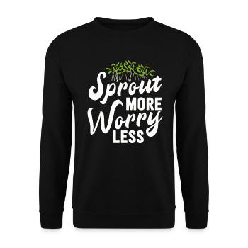Urban Gardener Männer Frauen Microgreens - Unisex Pullover - Schwarz - Vorne - Alina (178cm) & Michal (187cm)