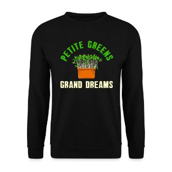 Urban Gardener Männer Frauen Microgreens - Unisex Pullover - Schwarz - Vorne - Alina (178cm) & Michal (187cm)