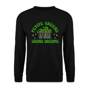 Urban Gardener Männer Frauen Microgreens - Unisex Pullover - Schwarz - Vorne - Alina (178cm) & Michal (187cm)