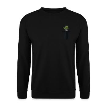 Urban Gardener Männer Frauen Microgreens - Unisex Pullover - Schwarz - Vorne - Alina (178cm) & Michal (187cm)