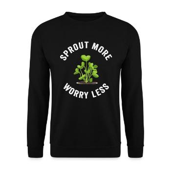 Urban Gardener Männer Frauen Microgreens - Unisex Pullover - Schwarz - Vorne - Alina (178cm) & Michal (187cm)
