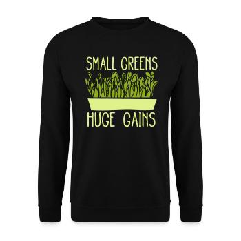Urban Gardener Männer Frauen Microgreens - Unisex Pullover - Schwarz - Vorne - Alina (178cm) & Michal (187cm)