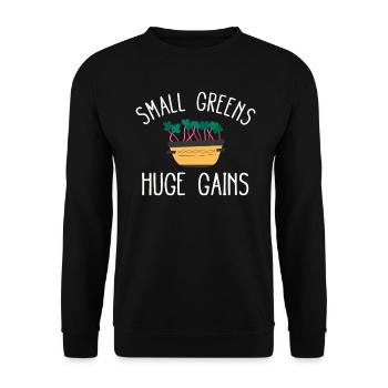 Urban Gardener Männer Frauen Microgreens - Unisex Pullover - Schwarz - Vorne - Alina (178cm) & Michal (187cm)