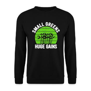 Urban Gardener Männer Frauen Microgreens - Unisex Pullover - Schwarz - Vorne - Alina (178cm) & Michal (187cm)