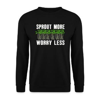 Urban Gardener Männer Frauen Microgreens - Unisex Pullover - Schwarz - Vorne - Alina (178cm) & Michal (187cm)