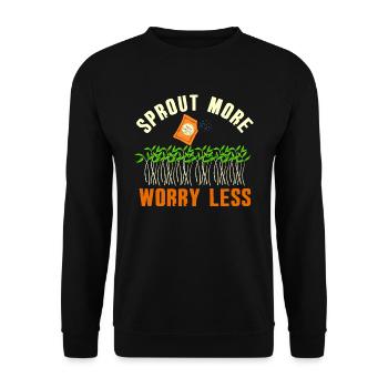 Urban Gardener Männer Frauen Microgreens - Unisex Pullover - Schwarz - Vorne - Alina (178cm) & Michal (187cm)