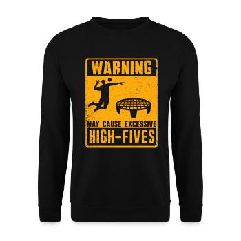 Spike Ball Spikeball Rundnetz - Unisex Pullover - Schwarz - Vorne - Alina (178cm) & Michal (187cm)