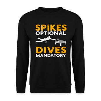 Jeu de plage Spike Ball Roundnet - Sweat-shirt Unisexe - noir - Devant - Alina (178cm) & Michal (187cm)