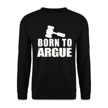 Born To Argue Judge Advocate Attorney - Unisex Sweatshirt - black - Front - Alina (178cm) & Michal (187cm)
