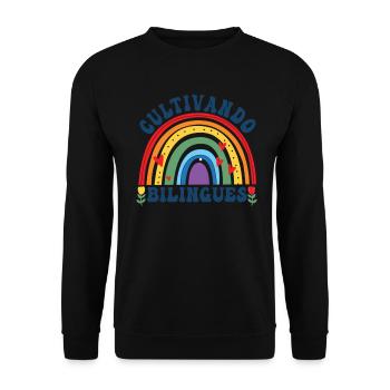 Cultivando Bilingües Spanish Teacher - Unisex Sweatshirt - black - Front - Alina (178cm) & Michal (187cm)
