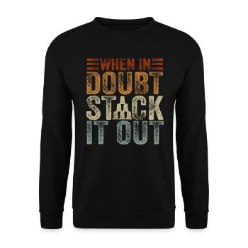 Sport Stacking Stacks Stacked Speed Cup - Unisex Sweatshirt - black - Front - Alina (178cm) & Michal (187cm)