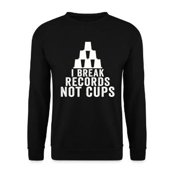 Sport Stacking Stacks Stacked Speed Cup - Unisex Pullover - Schwarz - Vorne - Alina (178cm) & Michal (187cm)