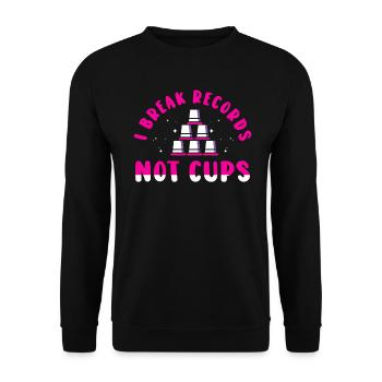 Sport Stacking Stacks Stacked Speed Cup - Unisex Pullover - Schwarz - Vorne - Alina (178cm) & Michal (187cm)