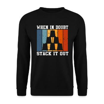 Sport Stacking Stacks Stacked Speed Cup - Unisex Pullover - Schwarz - Vorne - Alina (178cm) & Michal (187cm)