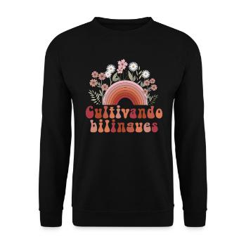 Cultivando Bilingües Spanischlehrer - Unisex Pullover - Schwarz - Vorne - Alina (178cm) & Michal (187cm)