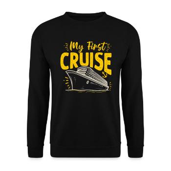 My First Cruise Family Vacation - Fun - Unisex Sweatshirt - black - Front - Alina (178cm) & Michal (187cm)