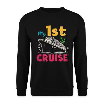 My First Cruise Family Vacation - Fun - Unisex Sweatshirt - black - Front - Alina (178cm) & Michal (187cm)