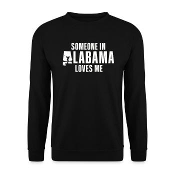 Jemand in Alabama liebt mich - Unisex Pullover - Schwarz - Vorne - Alina (178cm) & Michal (187cm)