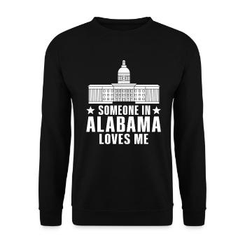 Quelqu’un en Alabama m’aime - Sweat-shirt Unisexe - noir - Devant - Alina (178cm) & Michal (187cm)