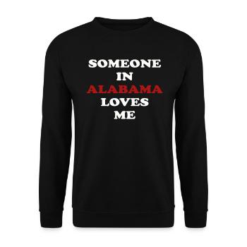 Quelqu’un en Alabama m’aime - Sweat-shirt Unisexe - noir - Devant - Alina (178cm) & Michal (187cm)