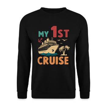 My First Cruise Family Vacation - Fun - Unisex Sweatshirt - black - Front - Alina (178cm) & Michal (187cm)