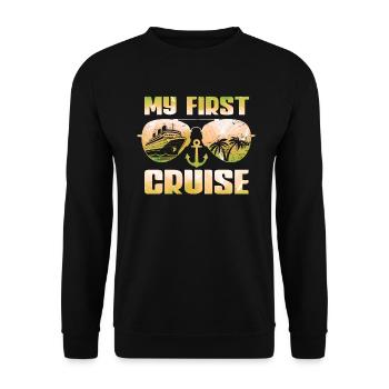 My First Cruise Family Vacation - Fun - Unisex Sweatshirt - black - Front - Alina (178cm) & Michal (187cm)