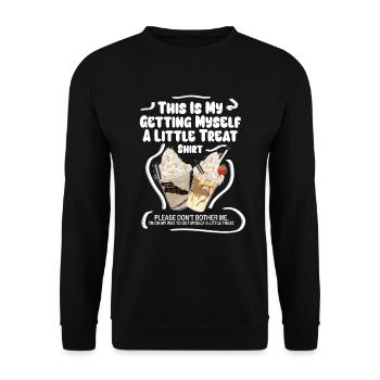 Dessert crémeux au sundae Ne me dérangez pas - Sweat-shirt Unisexe - noir - Devant - Alina (178cm) & Michal (187cm)