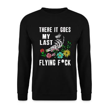 There It Goes My Last Flying F - Unisex Sweatshirt - black - Front - Alina (178cm) & Michal (187cm)