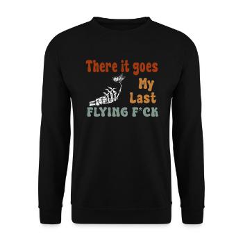 There It Goes My Last Flying F - Unisex Sweatshirt - black - Front - Alina (178cm) & Michal (187cm)