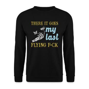 There It Goes My Last Flying F - Unisex Sweatshirt - black - Front - Alina (178cm) & Michal (187cm)