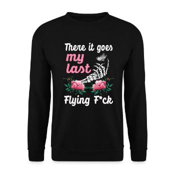 There It Goes My Last Flying F - Unisex Sweatshirt - black - Front - Alina (178cm) & Michal (187cm)