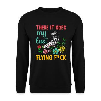There It Goes My Last Flying F - Unisex Sweatshirt - black - Front - Alina (178cm) & Michal (187cm)