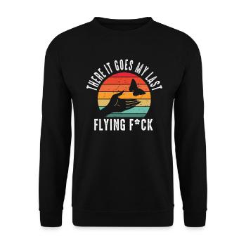 There It Goes My Last Flying F - Unisex Sweatshirt - black - Front - Alina (178cm) & Michal (187cm)