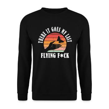 There It Goes My Last Flying F - Unisex Sweatshirt - black - Front - Alina (178cm) & Michal (187cm)