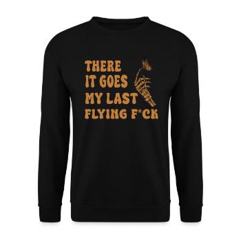 There It Goes My Last Flying F - Unisex Sweatshirt - black - Front - Alina (178cm) & Michal (187cm)