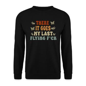 There It Goes My Last Flying F - Unisex Sweatshirt - black - Front - Alina (178cm) & Michal (187cm)
