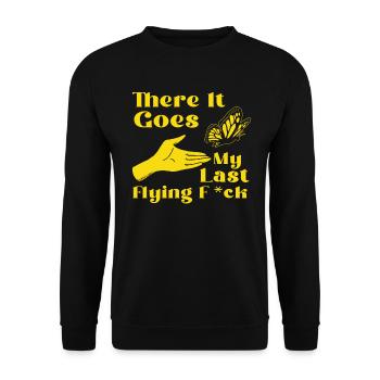 There It Goes My Last Flying F - Unisex Sweatshirt - black - Front - Alina (178cm) & Michal (187cm)