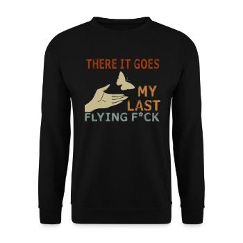 There It Goes My Last Flying F - Unisex Sweatshirt - black - Front - Alina (178cm) & Michal (187cm)