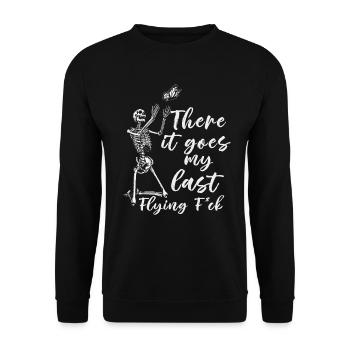 There It Goes My Last Flying F - Unisex Sweatshirt - black - Front - Alina (178cm) & Michal (187cm)