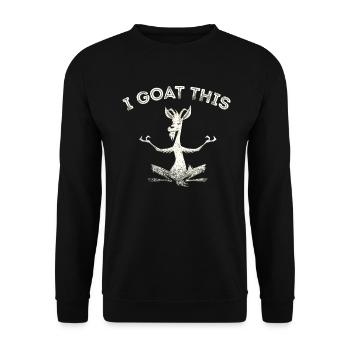 Je vais ce passionné de yoga - Sweat-shirt Unisexe - noir - Devant - Alina (178cm) & Michal (187cm)