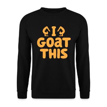 Je chèvre ce passionné de yoga - Sweat-shirt Unisexe - noir - Devant - Alina (178cm) & Michal (187cm)