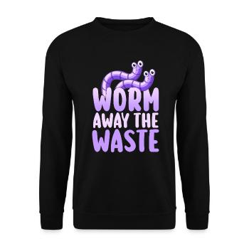 Vermicomposteur Vermicomposteur Mignon Hommes Femmes - Sweat-shirt Unisexe - noir - Devant - Alina (178cm) & Michal (187cm)