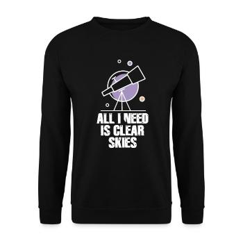 Astrophotography Astronomy Space Camera: - Unisex Sweatshirt - black - Front - Alina (178cm) & Michal (187cm)