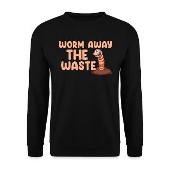 Wurmfarmer Wurmkompost Niedliche Männer Frauen - Unisex Pullover - Schwarz - Vorne - Alina (178cm) & Michal (187cm)
