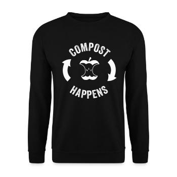 Wurmfarmer Wurmkompost Niedliche Männer Frauen - Unisex Pullover - Schwarz - Vorne - Alina (178cm) & Michal (187cm)