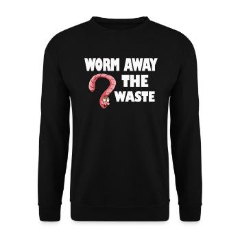 Wurmfarmer Wurmkompost Niedliche Männer Frauen - Unisex Pullover - Schwarz - Vorne - Alina (178cm) & Michal (187cm)
