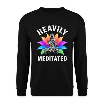 Stark meditiert - Unisex Pullover - Schwarz - Vorne - Alina (178cm) & Michal (187cm)