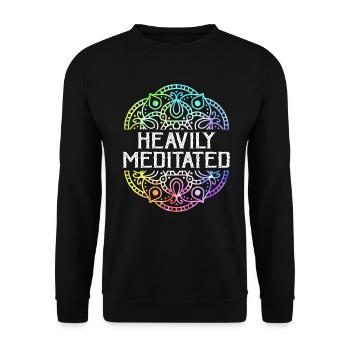 Stark meditiert - Unisex Pullover - Schwarz - Vorne - Alina (178cm) & Michal (187cm)