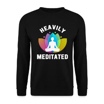 Stark meditiert - Unisex Pullover - Schwarz - Vorne - Alina (178cm) & Michal (187cm)